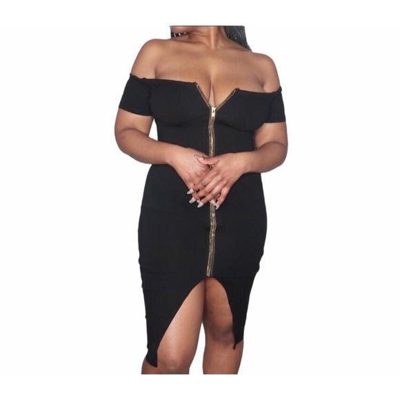 Fashion Nova Black Robyn Dress - Picture 1 of 3